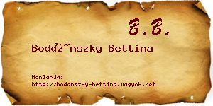 Bodánszky Bettina névjegykártya